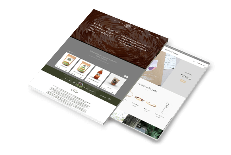 Ecommerce webdesign header